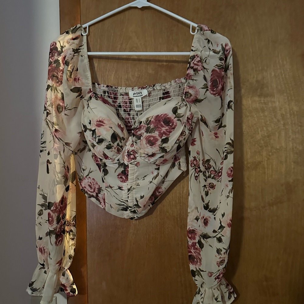 Floral corset top